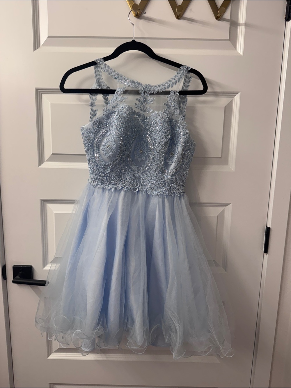 Cinderella Light Blue Lace & Tulle Formal Dress